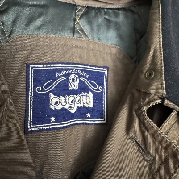 BUGATTI Vintage 90s Luxury Designer Business Casual Trench Coat Mens Large - Picture 7 of 10